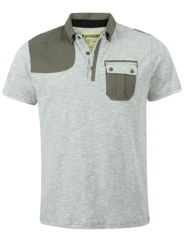 Dissident Zoo3 Cotton Polo Neck T-shirt In Castlerock sold by Tokyo Laundry