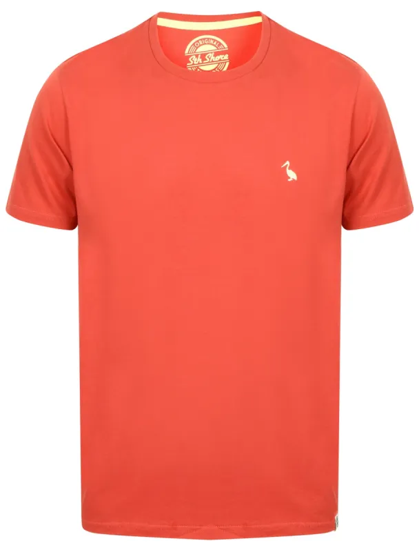 Peavey Cotton Crew Neck T-Shirt In Garnet Rose - South Shore sold by Tokyo Laundry