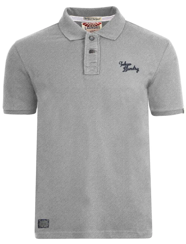 Rochester Polo Shirt in Light Grey Marl - Tokyo Laundry sold by Tokyo Laundry