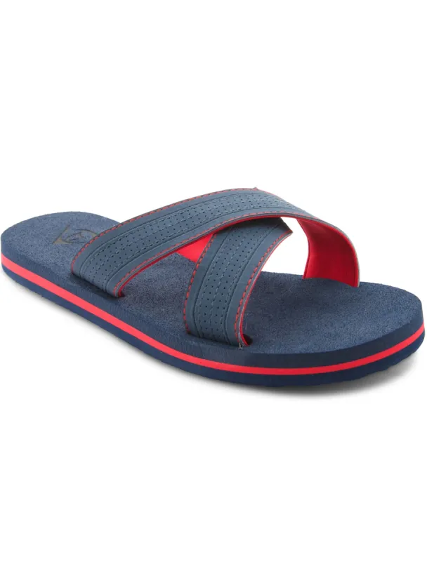Reuben Crossover Flip Flop Sandals in Navy / Red  - Dunlop sold by Tokyo Laundry