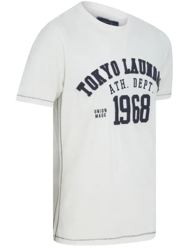 Larker Motif Cotton Jersey T-Shirt In Snow White - Tokyo Laundry sold by Tokyo Laundry