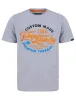Bluesy Tee Motif Cotton Jersey T-Shirt in Light Grey Marl - Tokyo Laundry sold by Tokyo Laundry