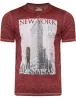 Danbury Park Burnout T-Shirt in Oxblood - Tokyo Laundry sold by Tokyo Laundry