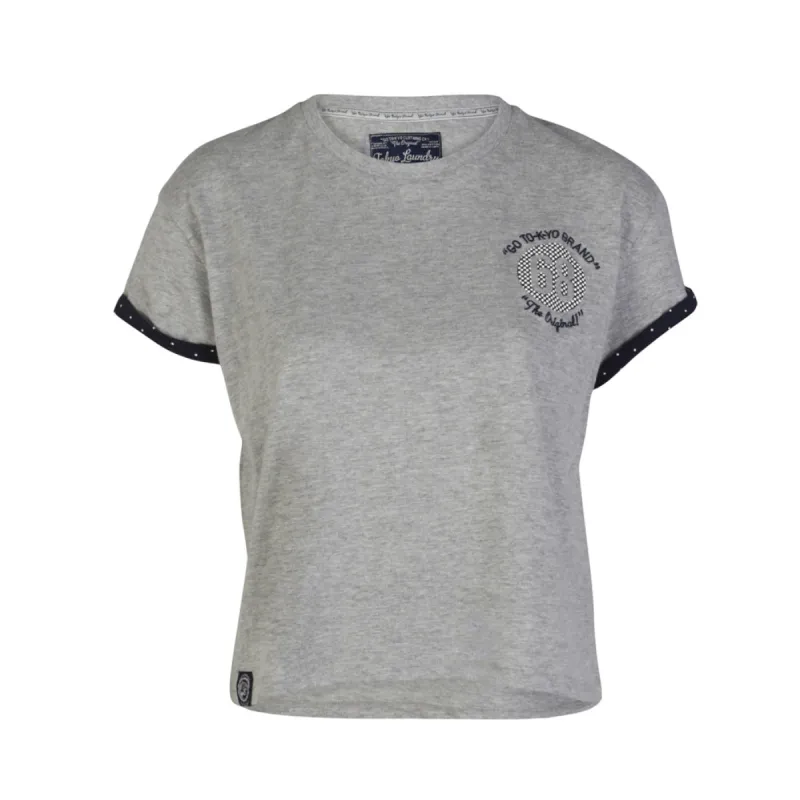 Tokyo Laundry Joy grey Crew Neck T-Shirt sold by Tokyo Laundry