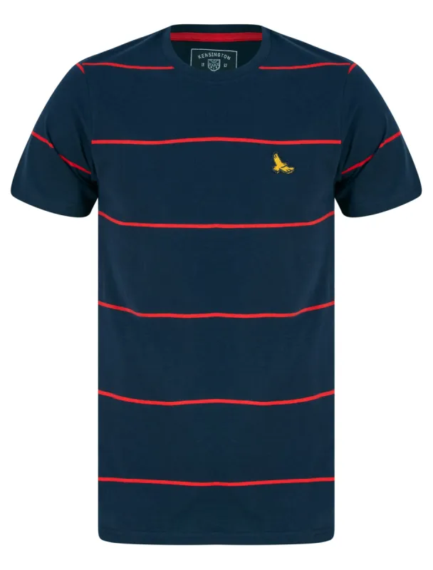 Stones Striped Cotton Jersey T-Shirt in Chinese Red - Kensington Eastside sold by Tokyo Laundry