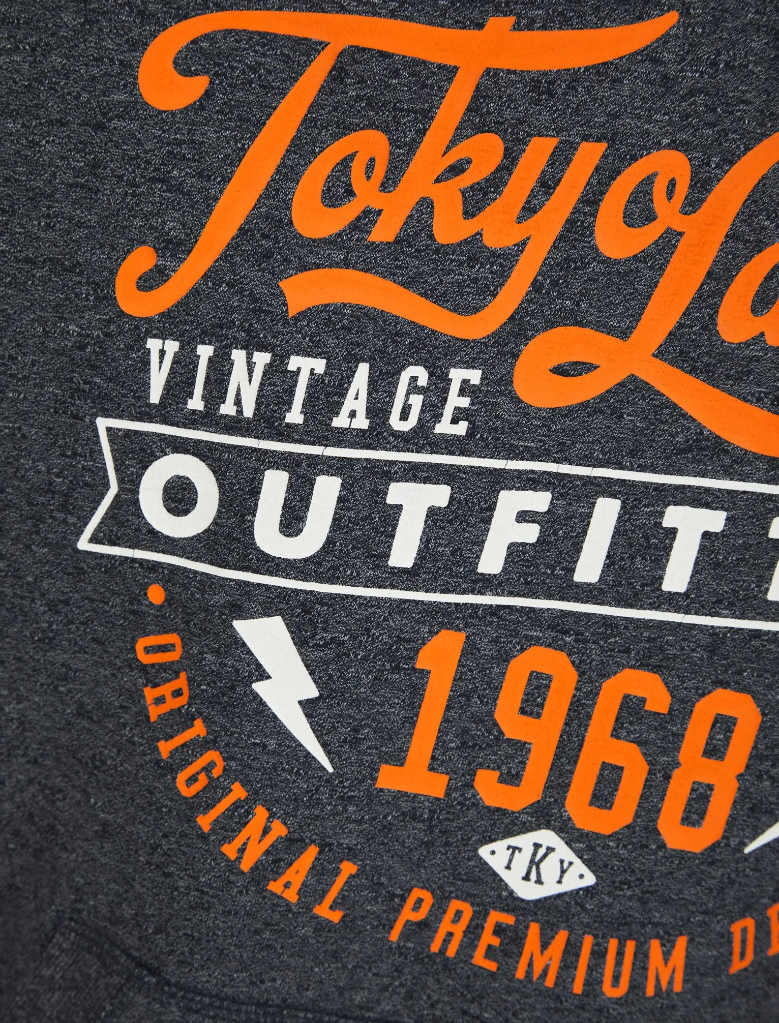 Bannering Raglan Sleeve Brushback Fleece Pullover Hoodie in Navy Grindle - Tokyo Laundry sold by Tokyo Laundry product image thumbnail 3