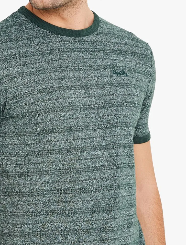 Winkworth Textured Grindle Stripe T-Shirt in Jungle Green - Tokyo Laundry sold by Tokyo Laundry product image thumbnail 3
