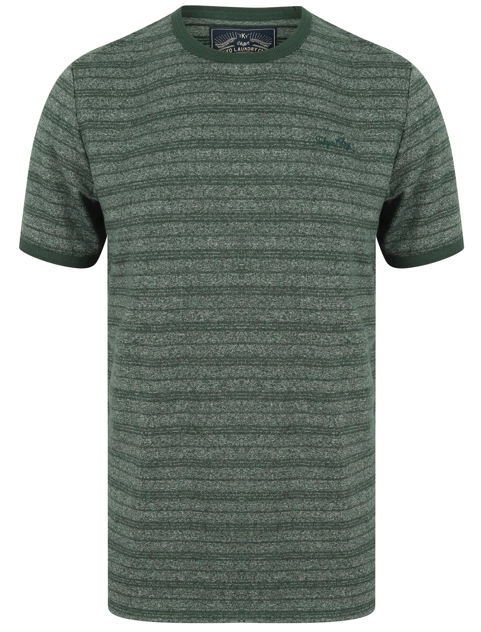 Winkworth Textured Grindle Stripe T-Shirt in Jungle Green - Tokyo Laundry sold by Tokyo Laundry product image thumbnail 4