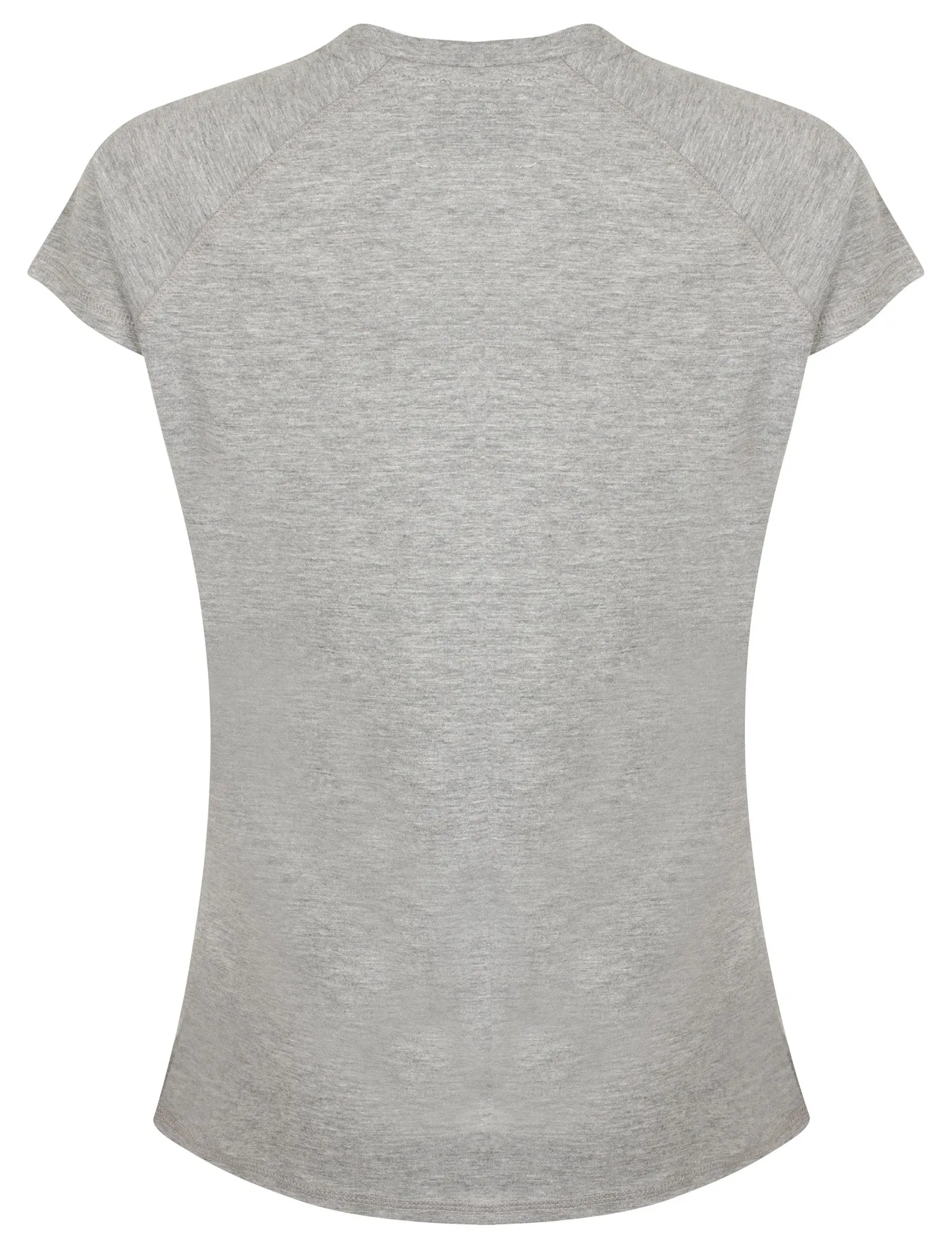 Nyla Motif Cotton Crew Neck T-Shirt In Light Grey Marl - Tokyo Laundry sold by Tokyo Laundry product image thumbnail 2