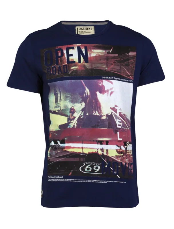 Dissident Open Road blue t-shirt sold by Tokyo Laundry