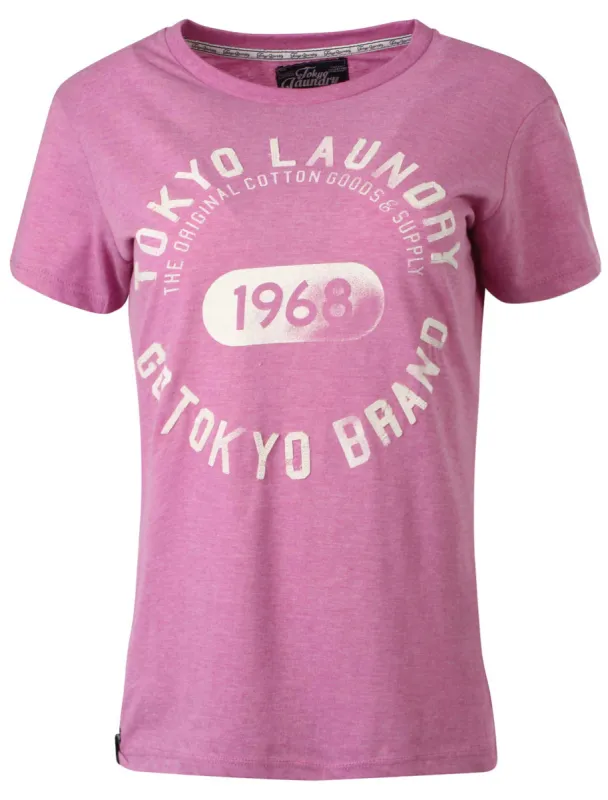 Tokyo Laundry Clarissa t-shirt in Purple sold by Tokyo Laundry