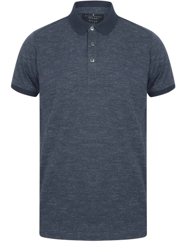 Dace Cotton Slub Jersey Polo Shirt In Ink - Dissident sold by Tokyo Laundry