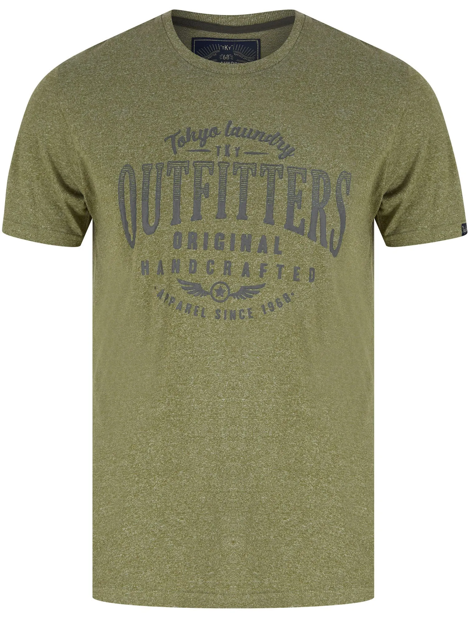 Star Wing Motif Cotton Jersey Grindle T-Shirt in Green - Tokyo Laundry sold by Tokyo Laundry