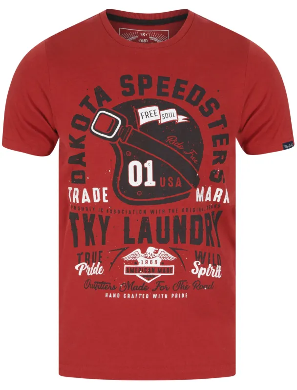 Dakota Speedsters Motif Cotton Jersey T-Shirt in Rosewood - Tokyo Laundry sold by Tokyo Laundry