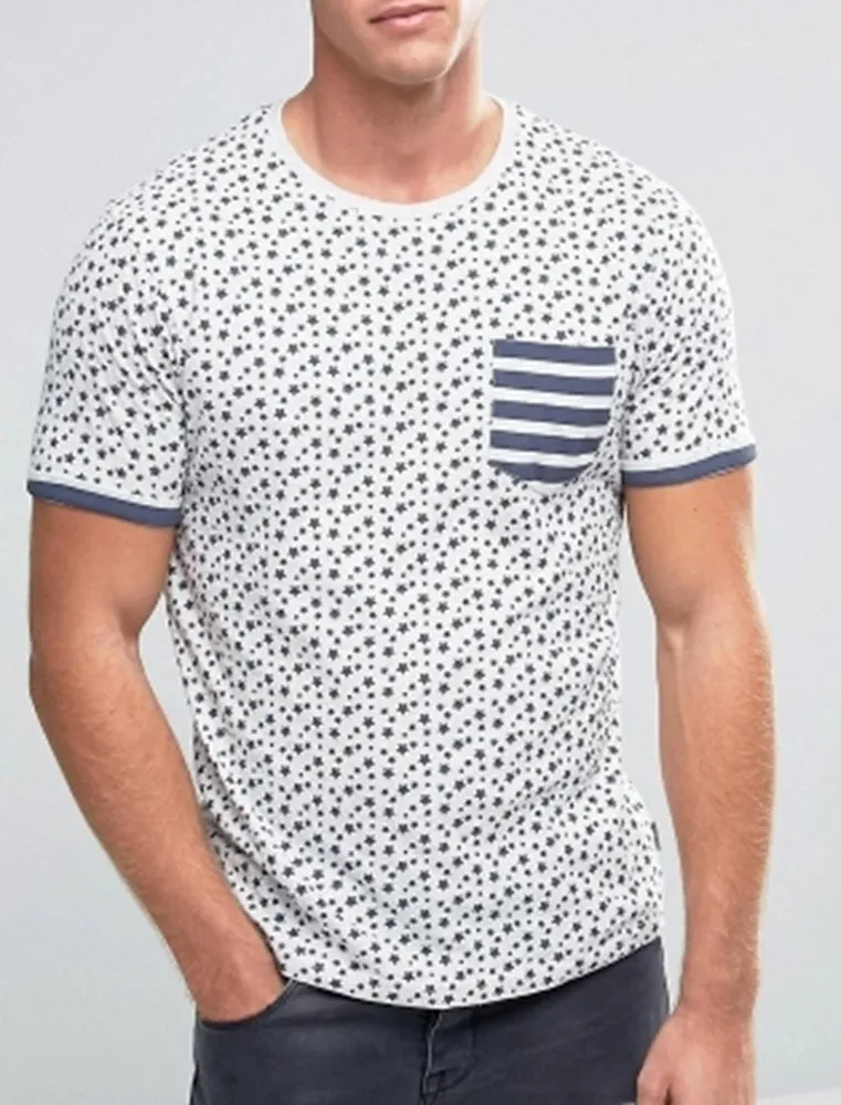 Ara Stars & Stripe Print Crew Neck T-Shirt in Oatgrey Marl sold by Tokyo Laundry product image thumbnail 4