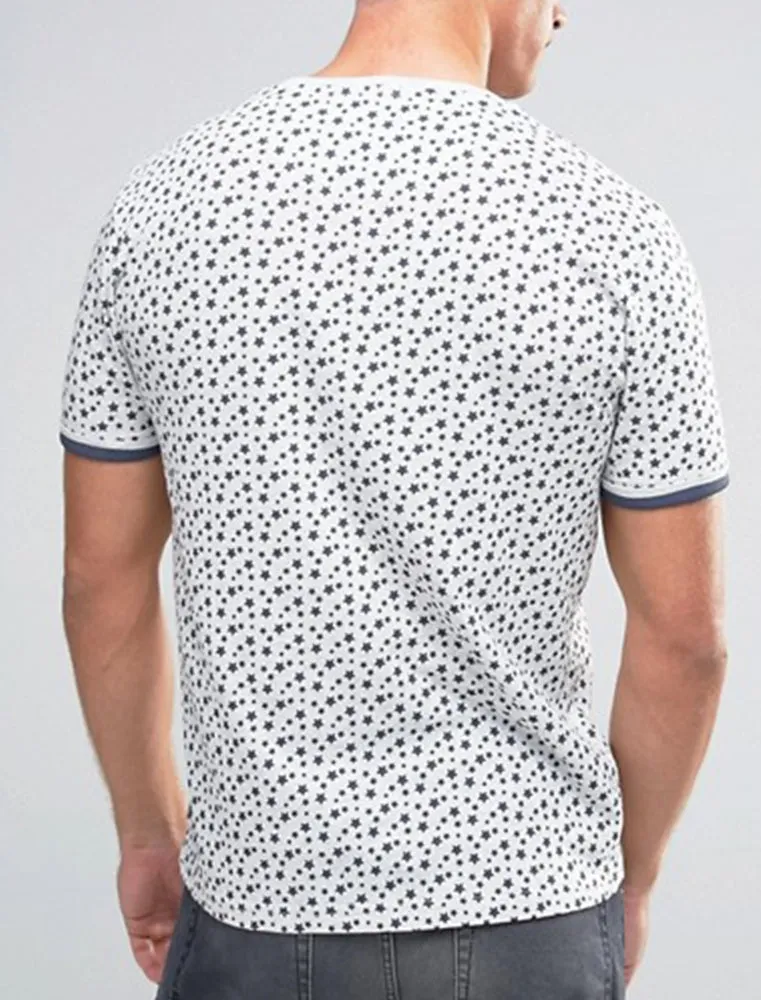 Ara Stars & Stripe Print Crew Neck T-Shirt in Oatgrey Marl sold by Tokyo Laundry product image thumbnail 5
