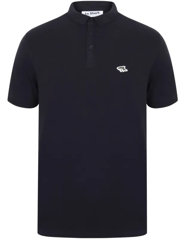 Mostyn Basic Cotton Pique Polo Shirt In Sky Captain Navy - Le Shark sold by Tokyo Laundry