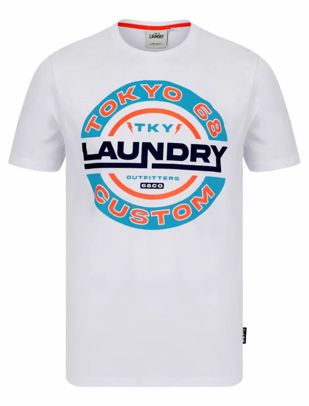 Tremper Motif Cotton Jersey T-Shirt in Bright White - Tokyo Laundry sold by Tokyo Laundry