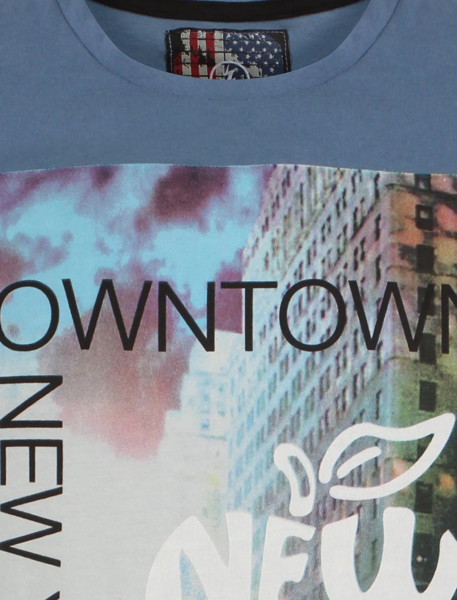 Dissident Big Apple t-shirt in Vintage Blue sold by Tokyo Laundry product image thumbnail 3