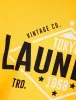 Elite Vintage Cracked Print Motif Cotton Jersey T-Shirt in Artisan's Gold - Tokyo Laundry sold by Tokyo Laundry
