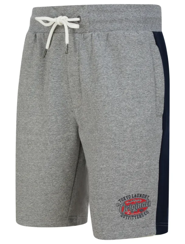 Fathom Grindle Jogger Shorts with Contrast Panels In Light Grey - Tokyo Laundry sold by Tokyo Laundry
