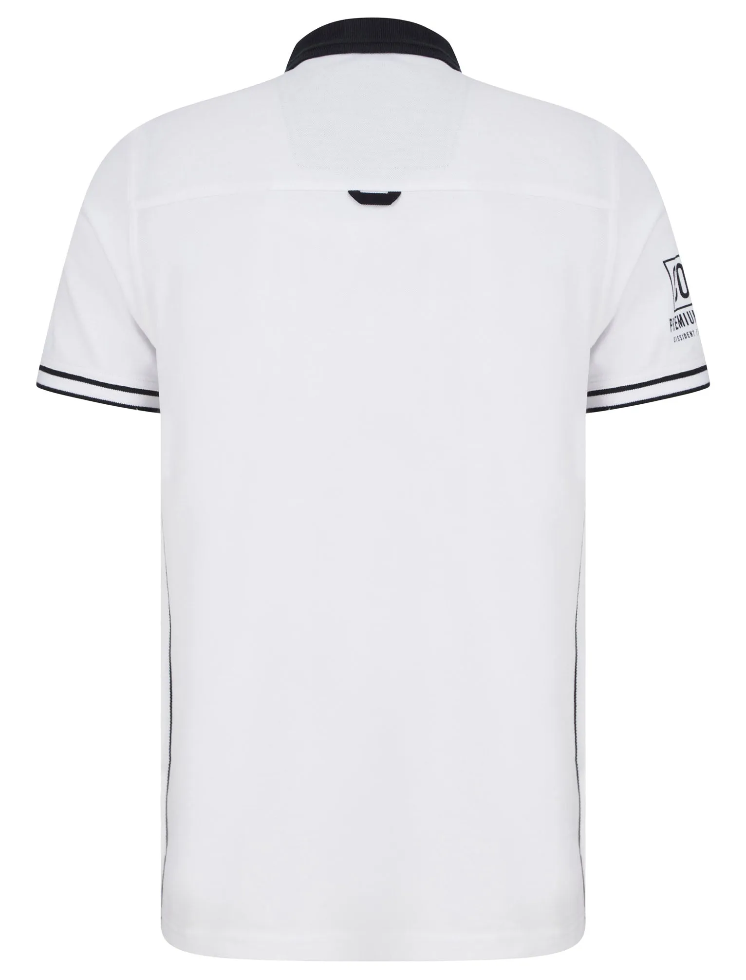 Blockade Cotton Pique Polo Shirt With Chest Pocket In Optic White - Dissident sold by Tokyo Laundry product image thumbnail 3