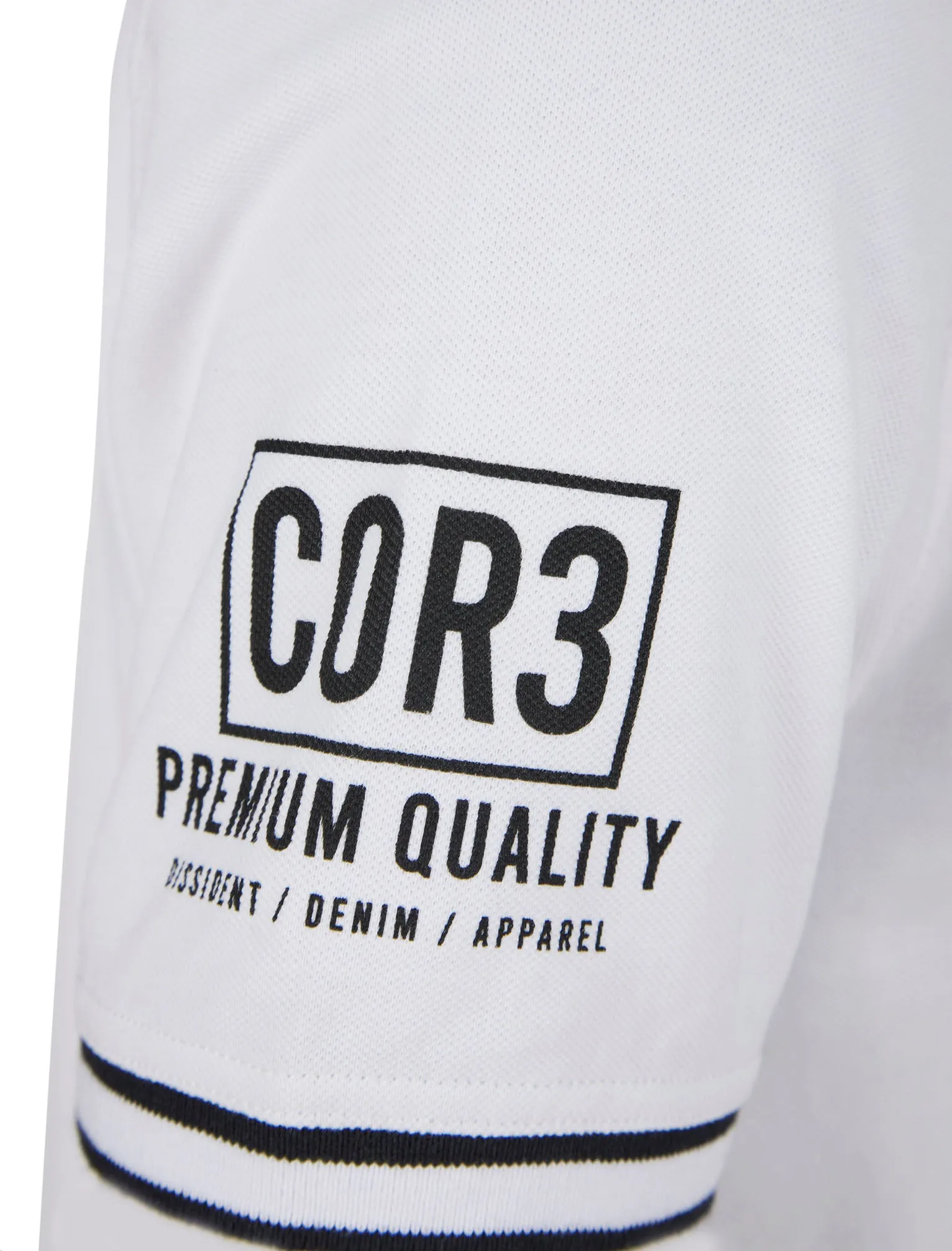 Blockade Cotton Pique Polo Shirt With Chest Pocket In Optic White - Dissident sold by Tokyo Laundry product image thumbnail 5