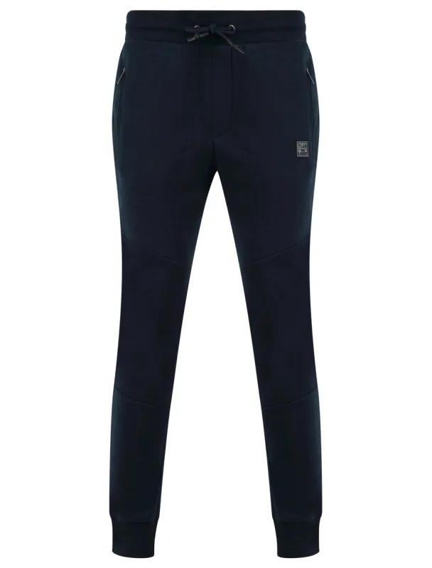 Invective Brushback Fleece Cuffed Zip Pocket Joggers in Sky Captain Navy - Tokyo Laundry sold by Tokyo Laundry