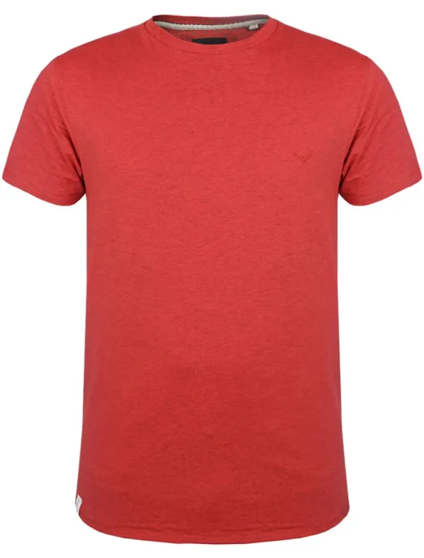 William Basic Crew Neck Cotton T-Shirt in Red Marl sold by Tokyo Laundry