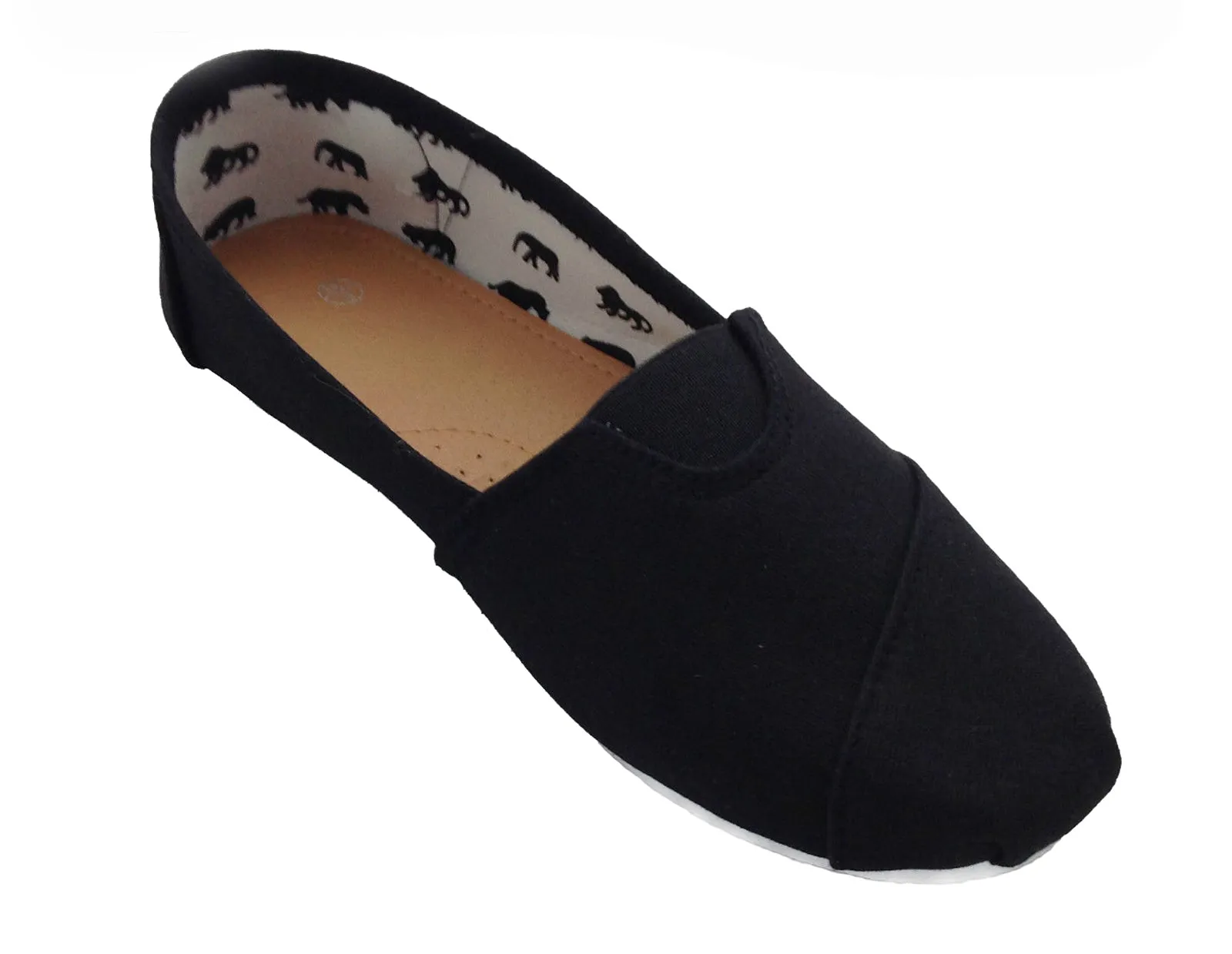 Ladies canvas espadrilles in black sold by Tokyo Laundry