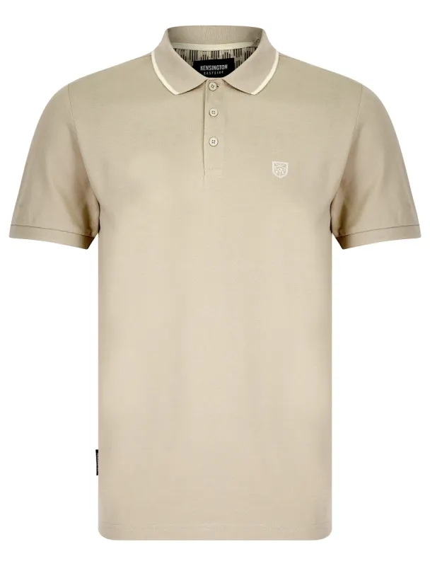 Buckfast Cotton Pique Polo Shirt in Dove - Kensington Eastside sold by Tokyo Laundry