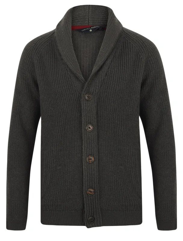 Hatton 2 Soft Knit Shawl Neck Cardigan in Charcoal - Tokyo Laundry sold by Tokyo Laundry