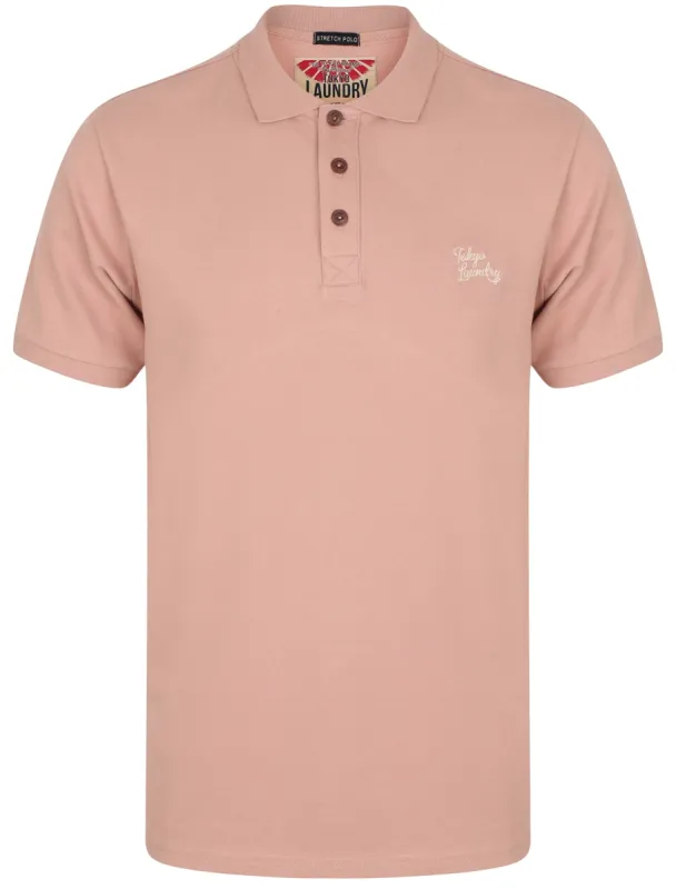 Roseville Cotton Pique Polo Shirt In Adobe Rose - Tokyo Laundry sold by Tokyo Laundry