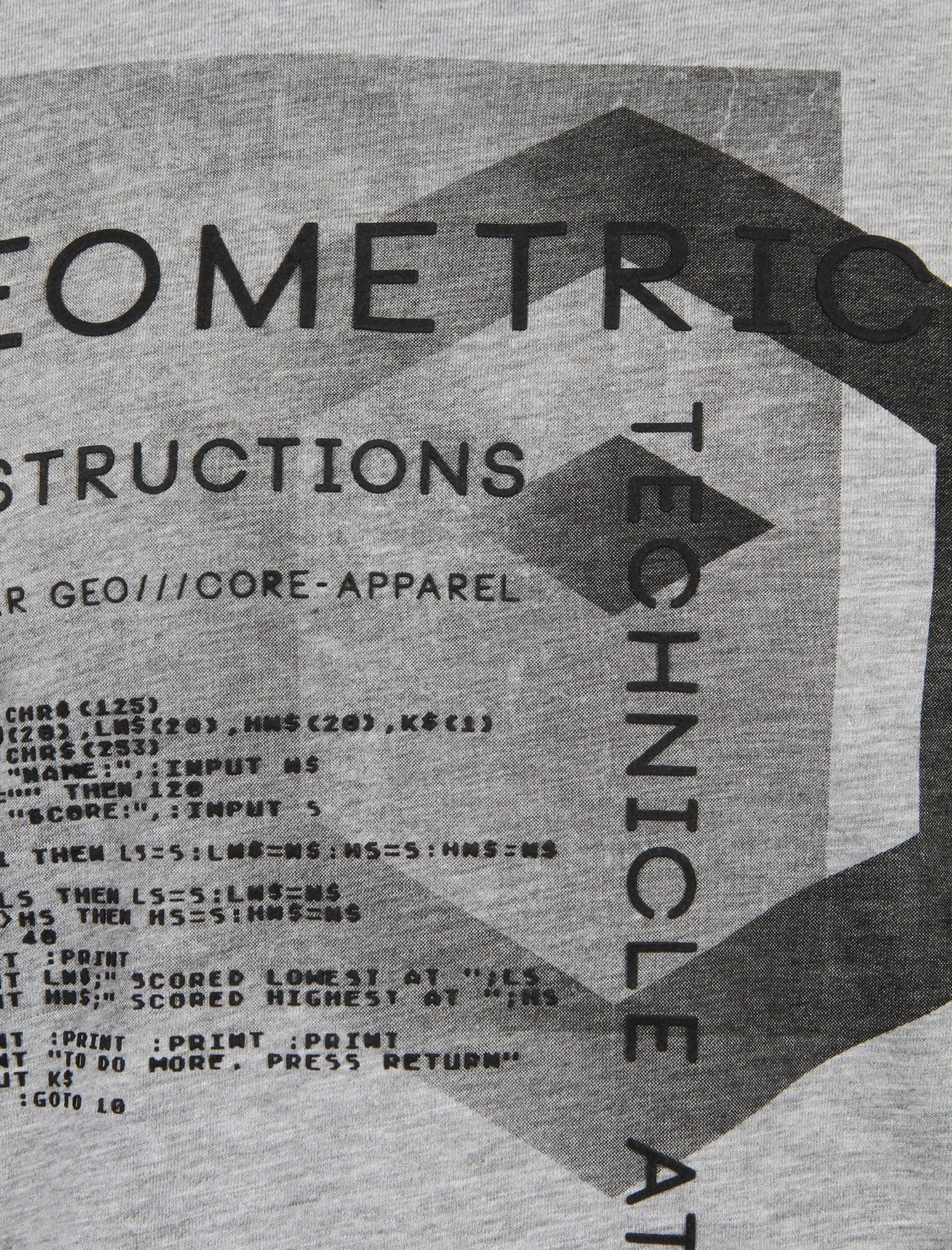 Scoober Motif Cotton T-Shirt in Light Grey Marl - Dissident sold by Tokyo Laundry product image thumbnail 3