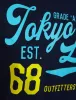 Cleverland Motif Cotton Jersey T-Shirt in Sky Captain Navy - Tokyo Laundry sold by Tokyo Laundry