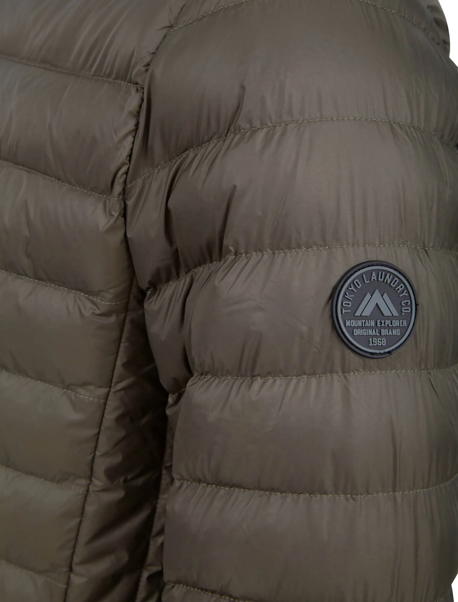 Inigo Funnel Neck Quilted Puffer Jacket in Khaki - Tokyo Laundry sold by Tokyo Laundry product image thumbnail 4