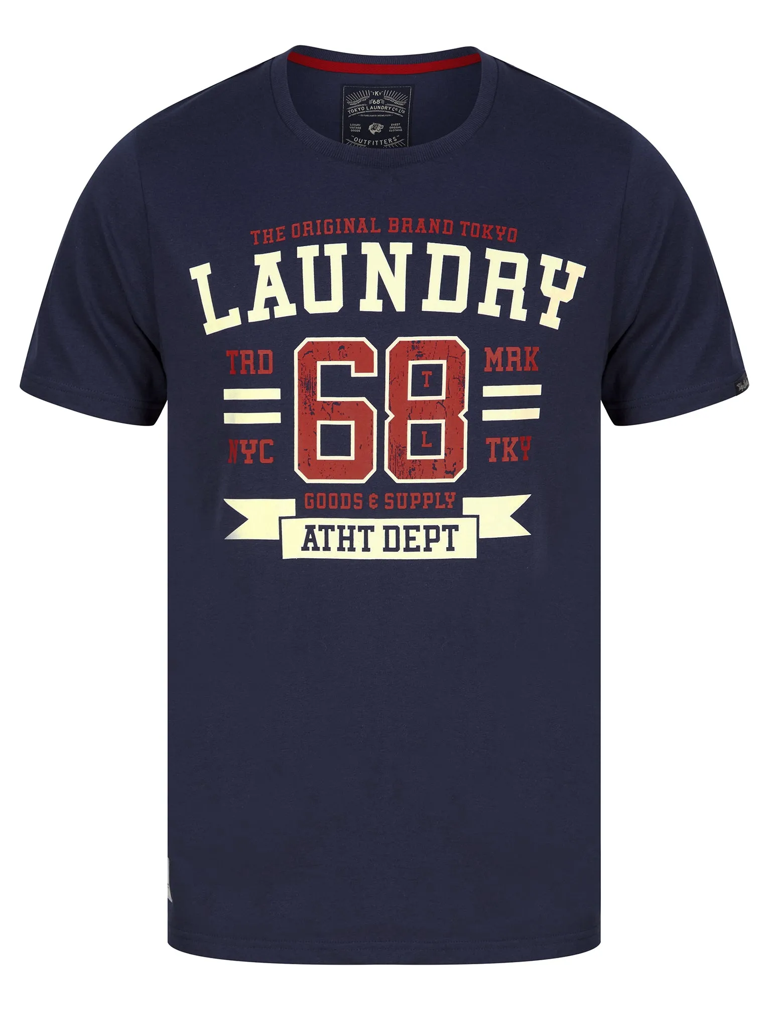 Squad Motif Cotton Jersey T-Shirt in Medieval Blue - Tokyo Laundry sold by Tokyo Laundry
