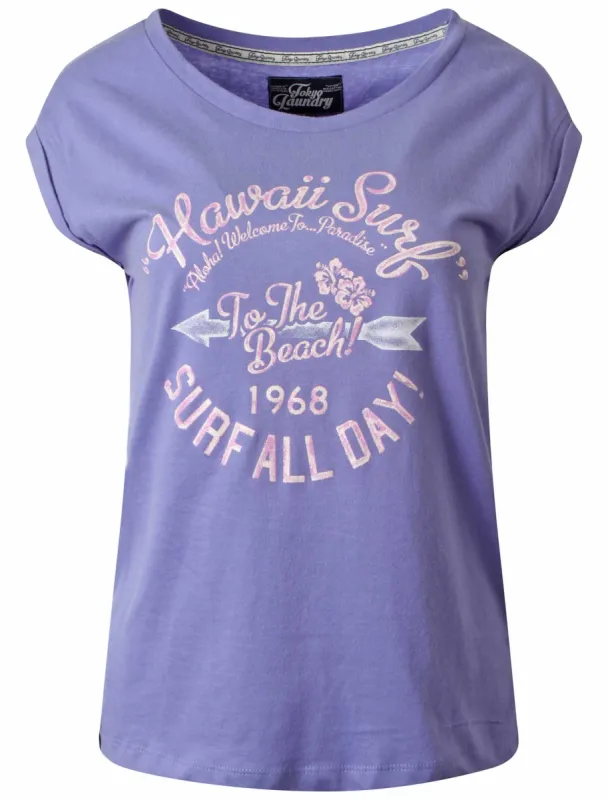 Tokyo Laundry Lizzy purple t-shirt sold by Tokyo Laundry