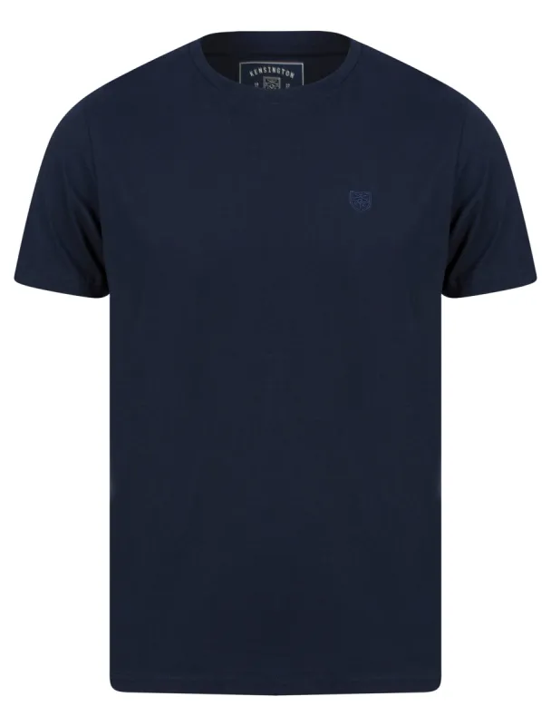 Pitch Crew Neck Cotton T-Shirt in True Navy - Kensington Eastside sold by Tokyo Laundry