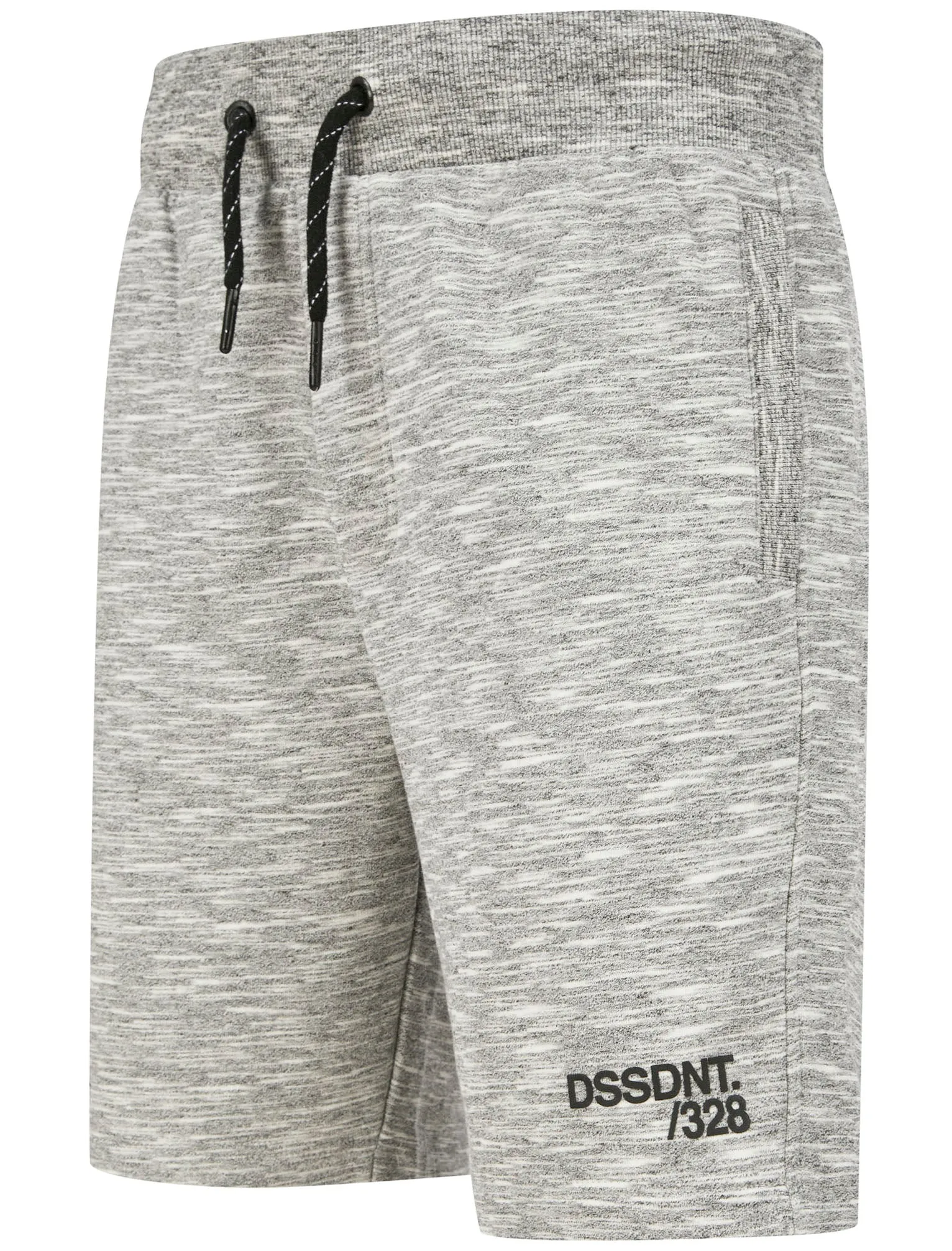 Pitsea Space Dye Cotton Blend Brushback Fleece Jogger Shorts in Grey - Dissident sold by Tokyo Laundry