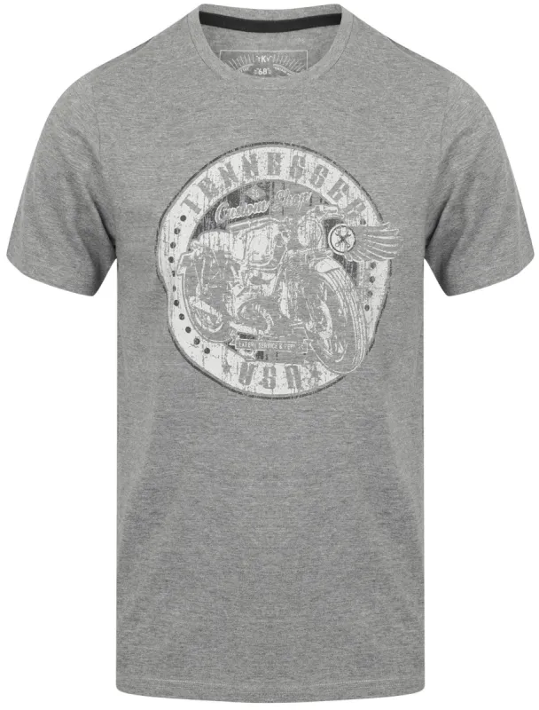 Custom Shop Motif Cotton T-Shirt in Mid Grey Marl - Tokyo Laundry sold by Tokyo Laundry