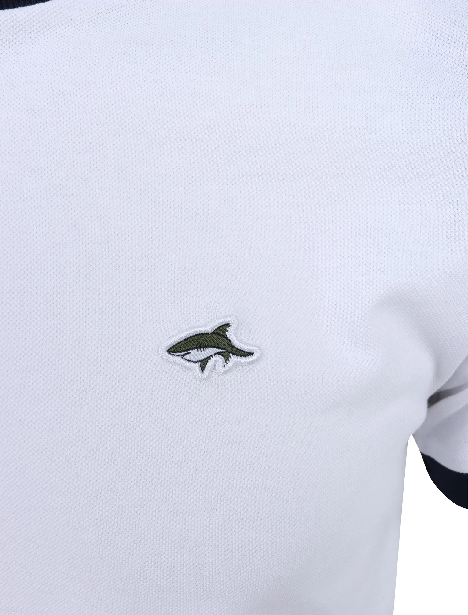 Parkhill Cotton Pique T-Shirt with Racer Tape Panel Detail in Bright White - Le Shark sold by Tokyo Laundry product image thumbnail 5