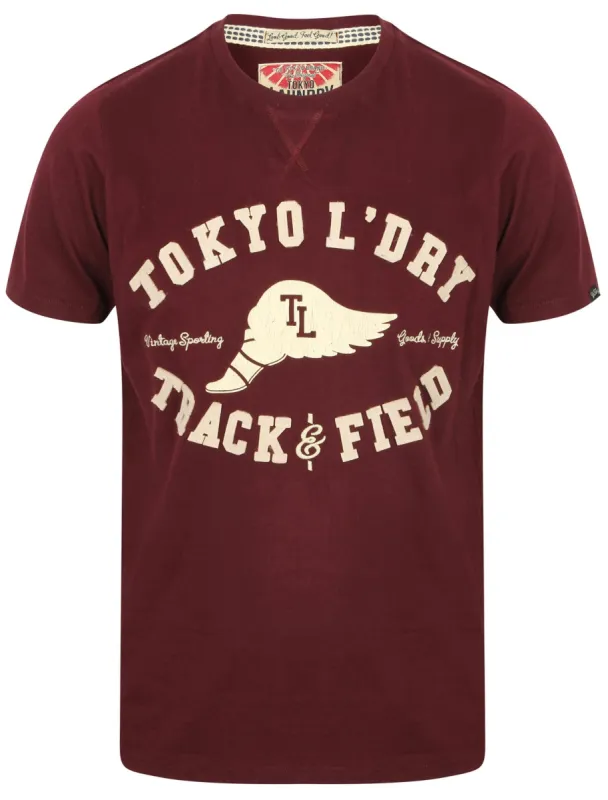 Springfield Motif Cotton T-Shirt In Wine Tasting - Tokyo Laundry sold by Tokyo Laundry