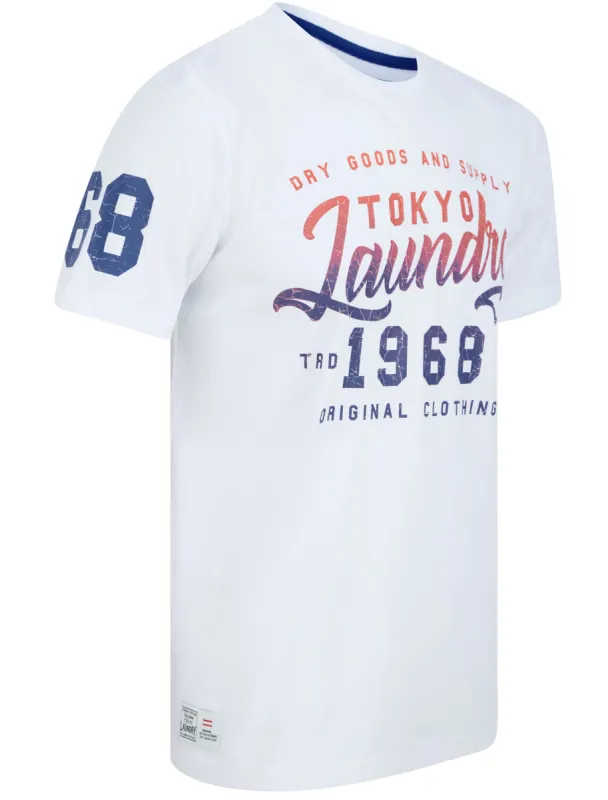 Fading Motif Cotton Jersey T-Shirt In Optic White - Tokyo Laundry sold by Tokyo Laundry