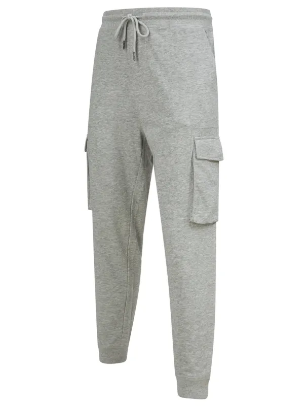 Frankie Multi-Pocket Cargo Style Cuffed Joggers in Light Grey Marl - Tokyo Laundry sold by Tokyo Laundry