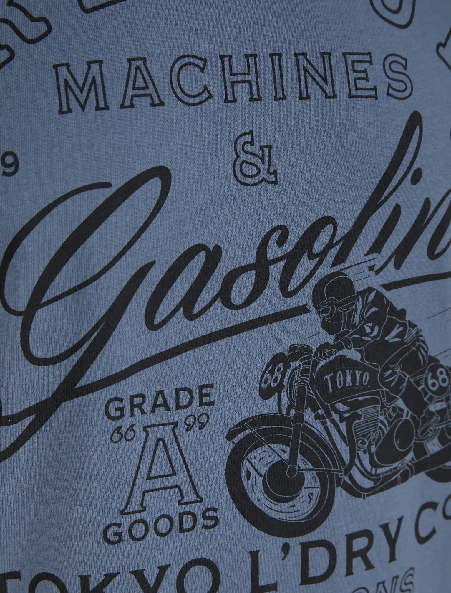 Machines Motif Cotton Jersey T-Shirt In Vintage Indigo - Tokyo Laundry sold by Tokyo Laundry product image thumbnail 3