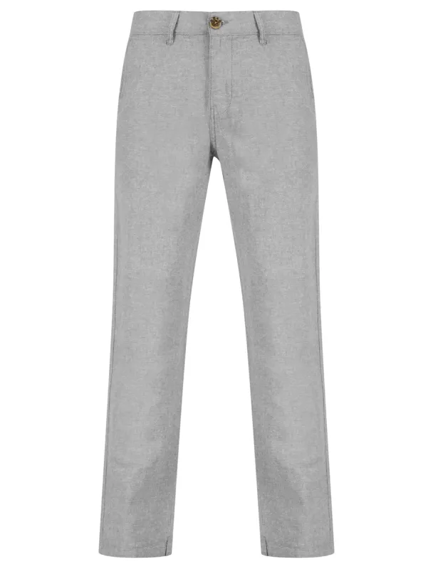 Maulua Cotton Linen Straight Leg Trousers in Grey - Tokyo Laundry sold by Tokyo Laundry
