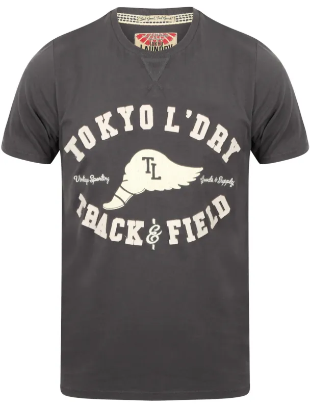 Springfield Motif Cotton T-Shirt In Slate - Tokyo Laundry sold by Tokyo Laundry