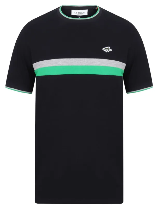 Milliner Crew Neck Cotton Pique T-Shirt In Sky Captain Navy - Le Shark sold by Tokyo Laundry