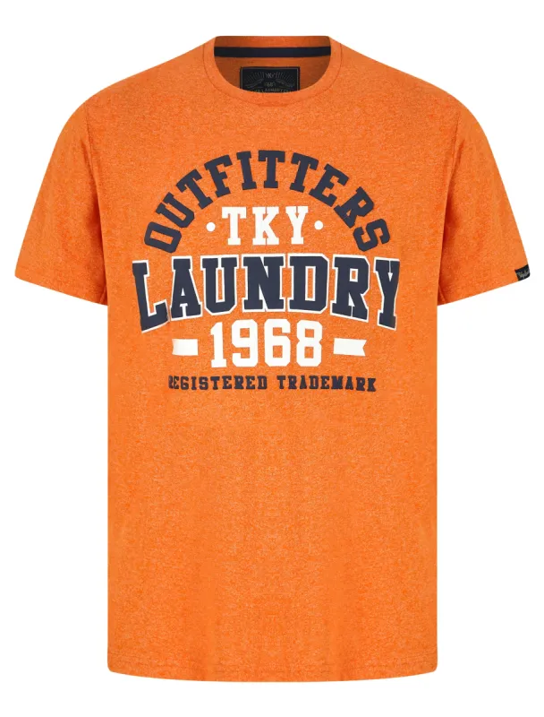 Edit Motif Cotton Jersey Grindle T-Shirt in Orange - Tokyo Laundry sold by Tokyo Laundry